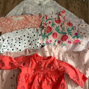 7 Piece Baby Girl's Clothing Bundle - Sizes 3-9 Months